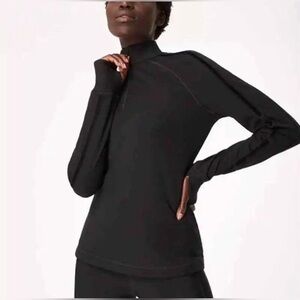NWT Sweaty Betty Thermodynamic Reflective Half Zip Running Top Black Sz XS